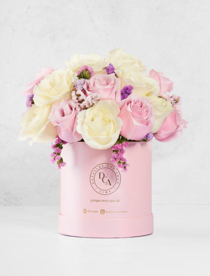 Mia Box 25 Rosas Pasteles Premium