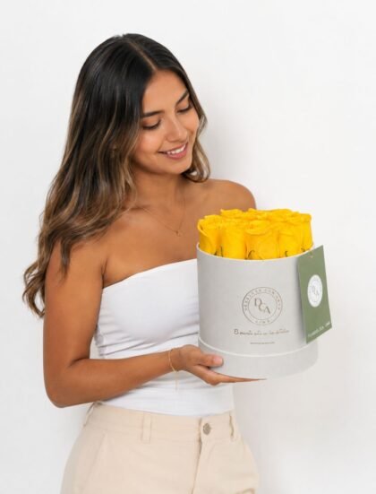 BOX 12 ROSAS AMARILLAS PREMIUM
