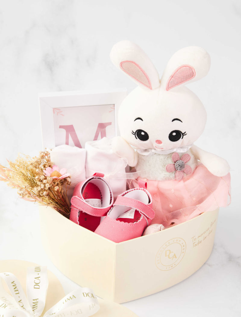 Giftbox Corazón Blanco Para Niña Bebé - Imagen 6