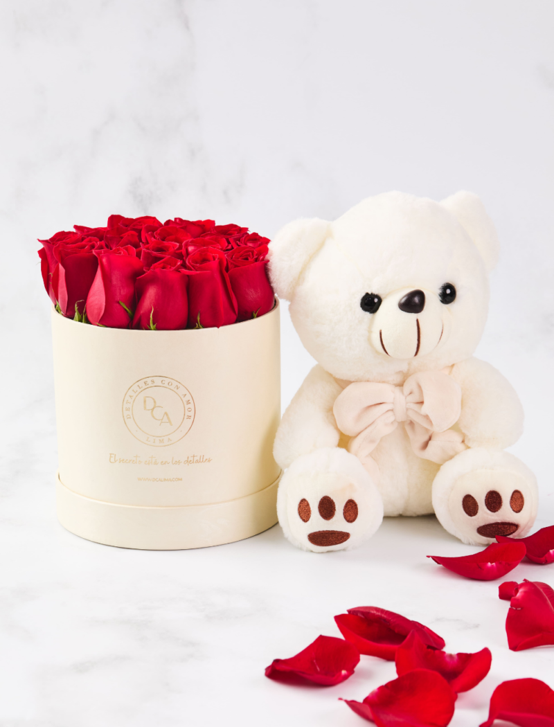 Pack Box Rosas premium y Oso Puchi - Imagen 3