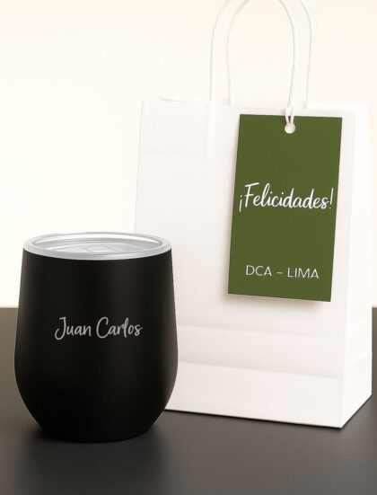 MUG TÉRMICO 350ML NEGRO