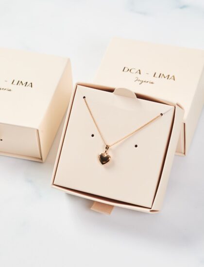 cadena corazón dorado