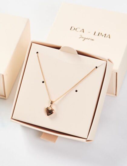 cadena corazón dorado