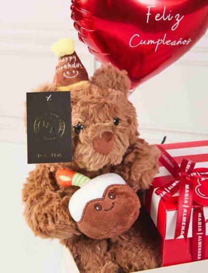 BOX OSITO CUMPLEAÑERO CON MINI TORTA