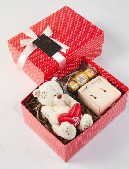 PACK OSITO Y ARETES SAN VALENTÍN