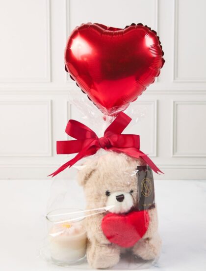 pack osito y vela san valentin