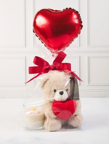 pack osito y vela san valentin