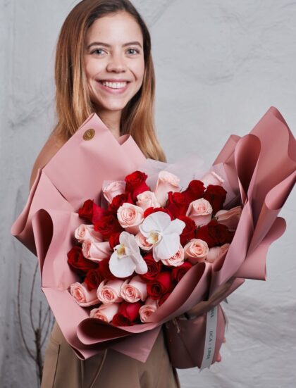 MEGA RAMO DE ROSAS Y ORQUÌDEA