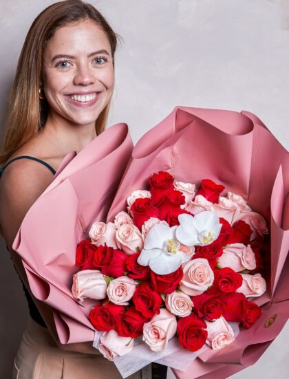 MEGA RAMO DE ROSAS Y ORQUÌDEA