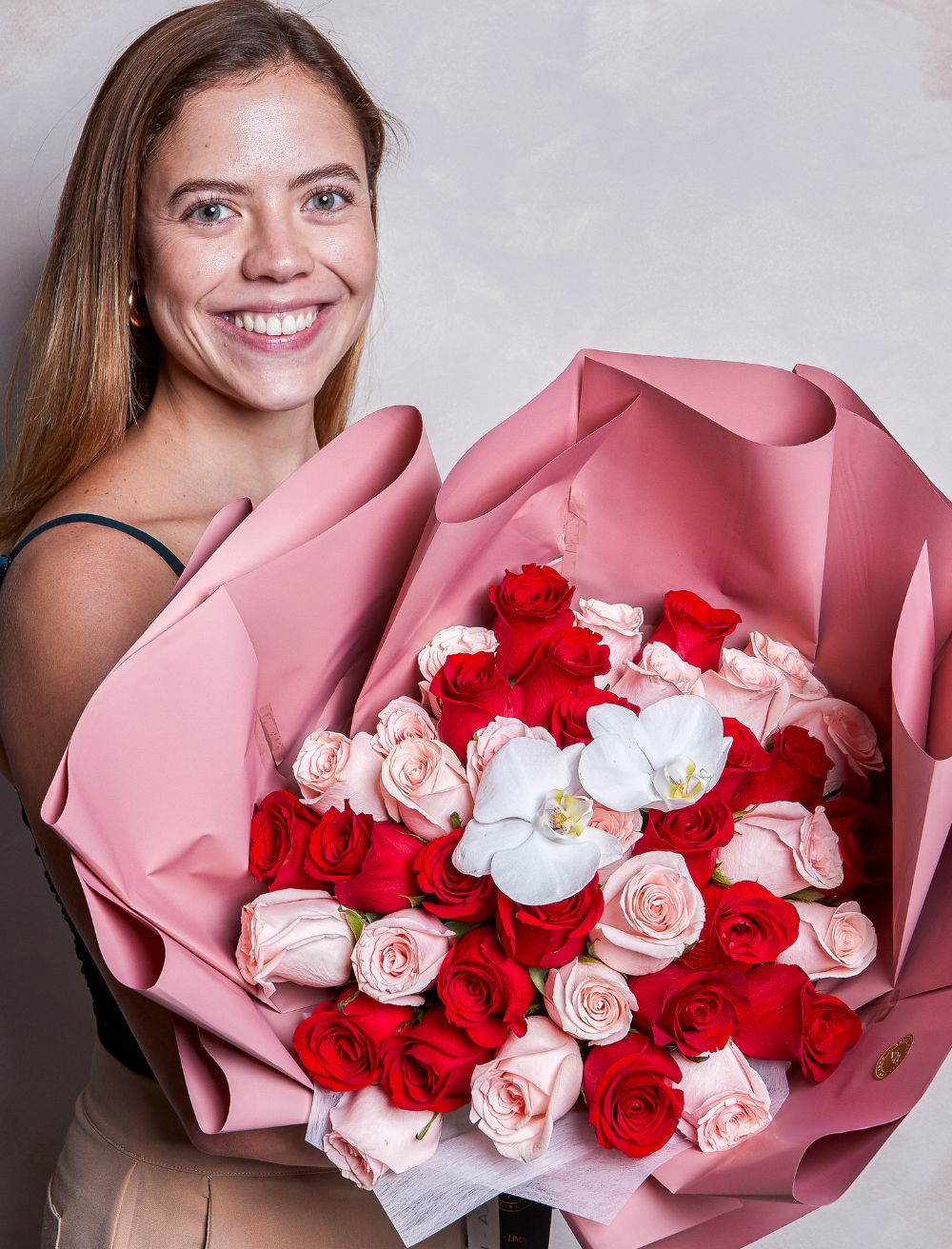 MEGA RAMO DE ROSAS Y ORQUÌDEA